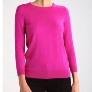 J. Crew Tippi Magenta 3/4-Sleeve Sweater